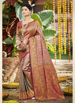 Looking These Fastivel And Party Wear Saree in Fine Colored.These Saree And Blouse is Fabricated On Dharmavaram Silk.Its Beautified With Woven Heavy Designer.