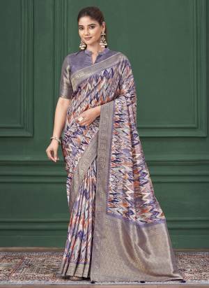 Look Attrective These Designer Party Wear Saree in Fine Colored.These Saree Are Tussar Silk And Blouse Tussar Silk is Fabricated.Its Beautified Woven Jacquard Pallu Border Desiger With Digital Printed.