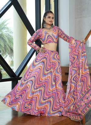 Looking These Navratri Wear Lehenga Choli in Fine Colored.These Lehenga Are Chinon Choli Are Chinon And Dupatta Are Fabricated On Chinon Pair.Its Beautified With Designer Printed.
