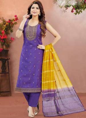 Looking These Suit in Fine Colored Pair With Bottom And Dupatta.These Top And Bottom Are Fabricated On Soft Silk Pair With Art Silk Dupatta.Its Beautified With Designer Embroidery Work.