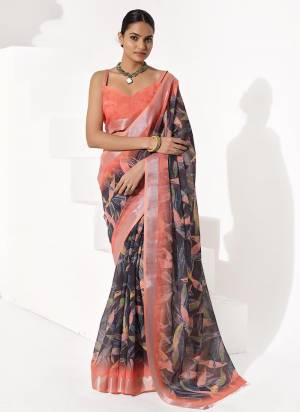 Attractive These Fancy Party Wear Saree in Fine Colored.These Saree Are Cotton Blend And Blouse is Fabricated On Cotton Blend Pair.Its Beautified With Disigner Printed Saree.