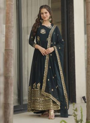 Garb These Beautiful Looking Party Wear Readymade Long Gown With Dupatta.These Gown Are Faux Georgette And Dupatta is Fabricated On Faux Georgette.Its Beautified With Designer Jari,Sequance Embroidery Work.