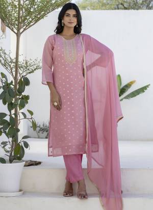 Attractive These Beautiful Readymade Suits With Dupatta.These Suit is Fabricated On Top Are Chanderi Silk And Bottom Are Silk And Nazneen Dupatta .Its Beautified With Designer Embroidery Work.