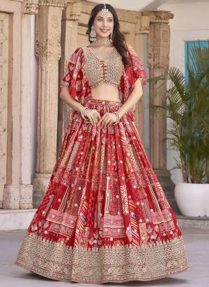 For A Designer Look,Grab These Lehenga Choli in Fine Colored.These Lehenga Are Chinon Silk And Blouse Are Fabricated On Chinon Silk Pair With Dupatta Are Chiffon.Its Beautified With Designer Digital Printed With Dori,Jari Embroidery Work.