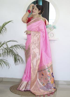 Garb These Party Wear Saree in Fine Colored.These Saree Are Paithani Silk And Blouse is Fabricated On Art Silk.Its Beautified With Weaving Jacquard Designer With Embroidery Work Blouse.