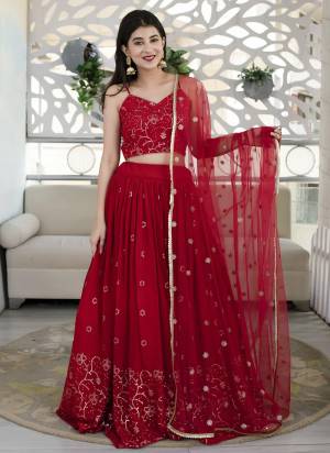 For A Designer Look,Grab These Lehenga Choli in Fine Colored.These Lehenga Are Georgette And Blouse Are Fabricated On Georgette Pair With Dupatta Are Soft Net.Its Beautified With Designer Thread,Sequance Embroidery Work.