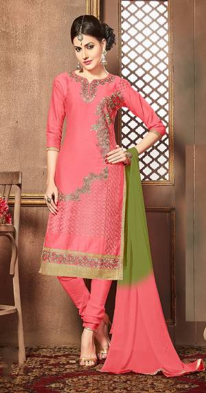 This Pink Colored  Cotton Salwar Suit Will Surely Give Beautiful Look To You. This Embroidery Pattern Will Catch Your Fancy At Once.Its Gives You More Beautiful Look To You.Wear It & Shine More.Buy Now.