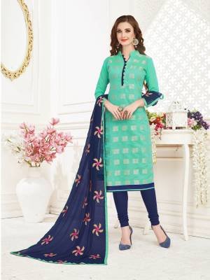 Look Pretty In This Designer Straight Suit Which IS Fabricated on Jacquard Silk Top Paired with Cotton Bottom And Chiffon Fabricated Dupatta. Get This Stitched As Per Your Desired Fit And Comfort. 