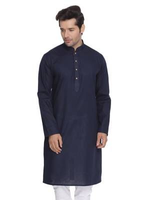 Take your ethnic style quotient to the next level by wearing this?fashionable kurta set. which has been designed keeping the latest trends in mind. This set is a must have in a men's ethnic wardrobe. Tailored from finest fabric and fashioned with a banded collar for a dash of style. It will augment your look and make you the centre of attraction at any occasion.