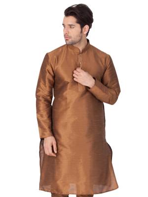 Take your ethnic style quotient to the next level by wearing this fashionable kurta set. which has been designed keeping the latest trends in mind. This set is a must have in a men's ethnic wardrobe. Tailored from finest fabric and fashioned with a banded collar for a dash of style. It will augment your look and make you the centre of attraction at any occasion