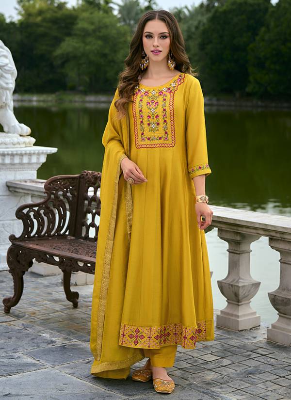 Rani Pink Stone Work Cotton Silk Designer Suit Set