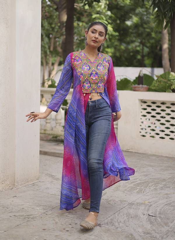 Golden Ivory Hand Block Printed Viscose Cotton Kurti