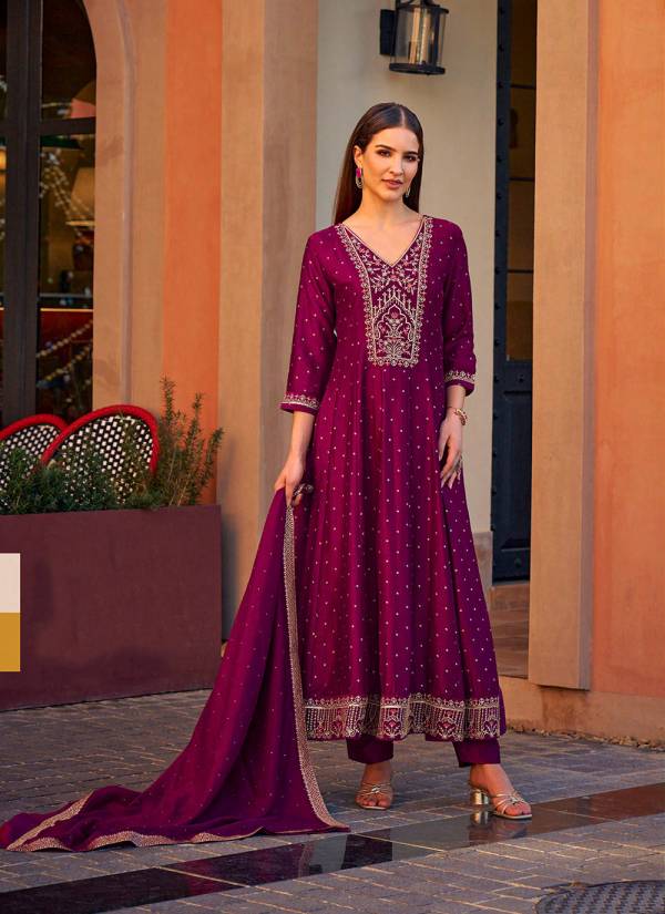 Turquoise Hand Block Printed Georgette Ethnic Wear Ensemble