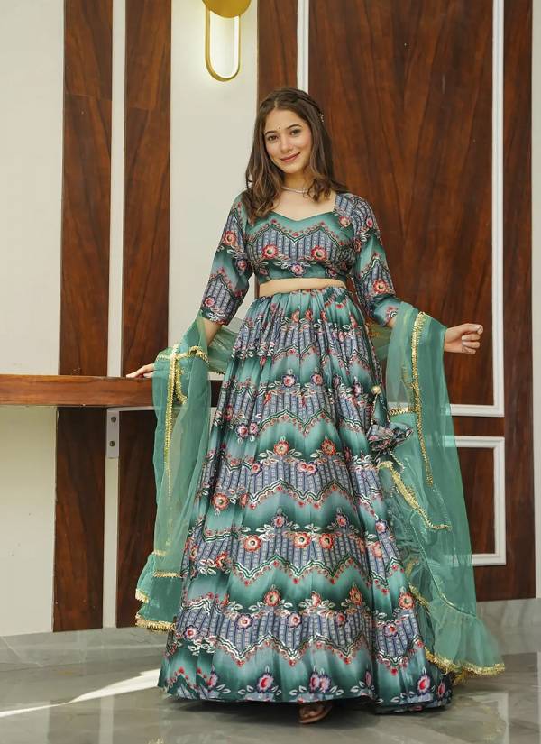 Off White Stone Work Art Silk Festival Wear Outfit
