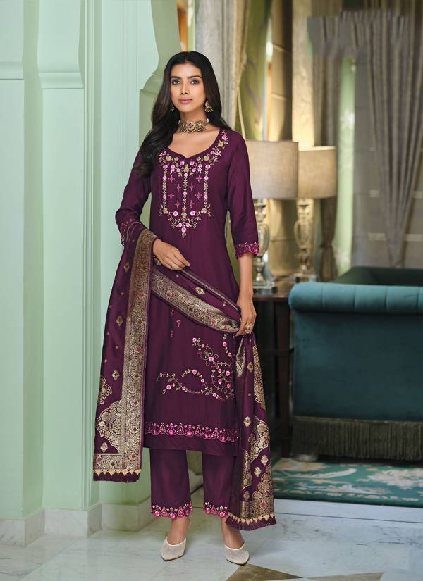 Blush Pink Resham Thread Georgette Salwar Kameez Suit