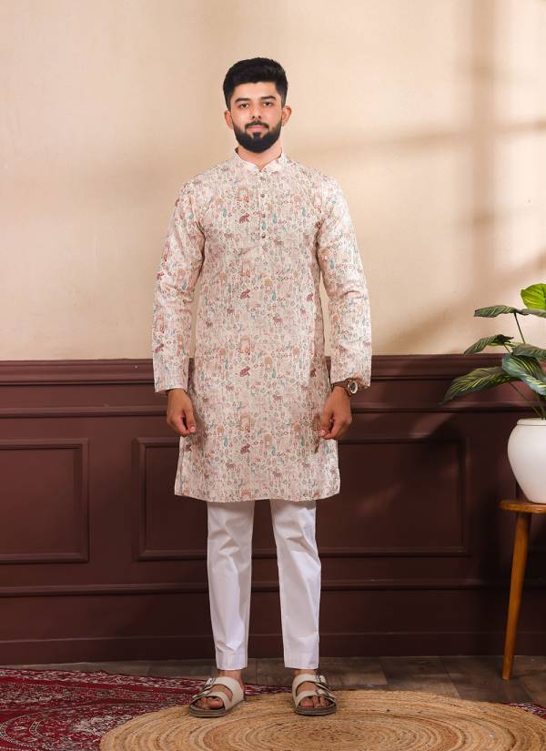 Purple Velvet Thread Embroidered Satin Kurta Pajama Set