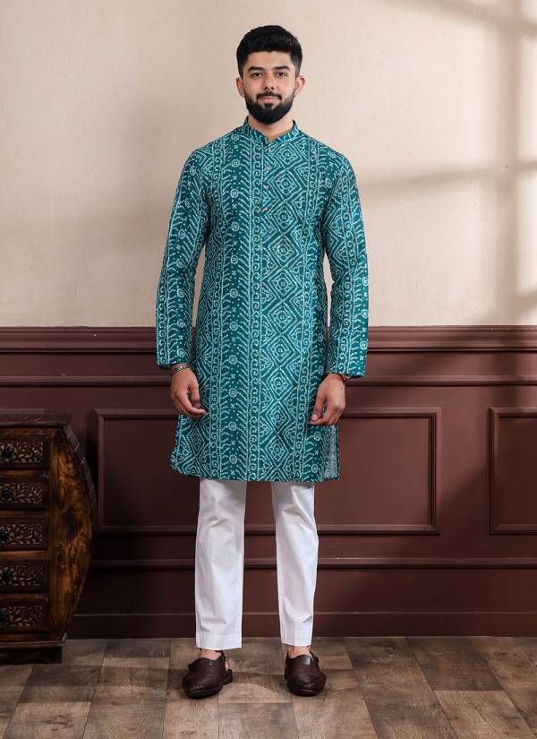 Magenta Hand Block Printed Khadi Kurta Pajama Set