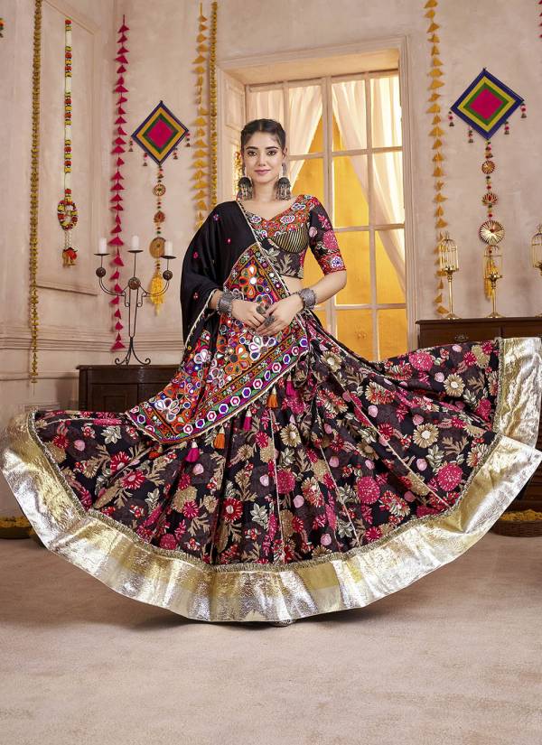 Royal Blue Zari Woven Silk Blend Festival Wear Outfit