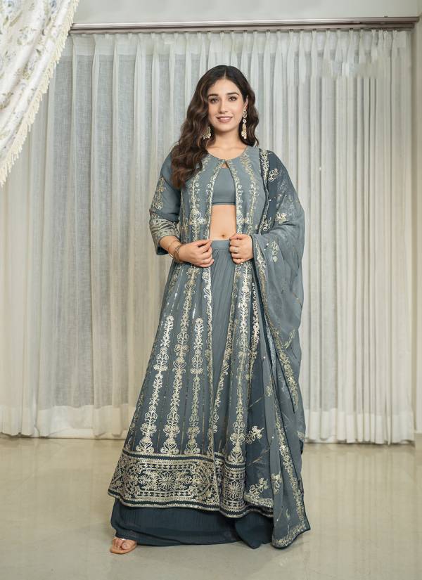 Off White Resham Thread Velvet Eid Collection Suit