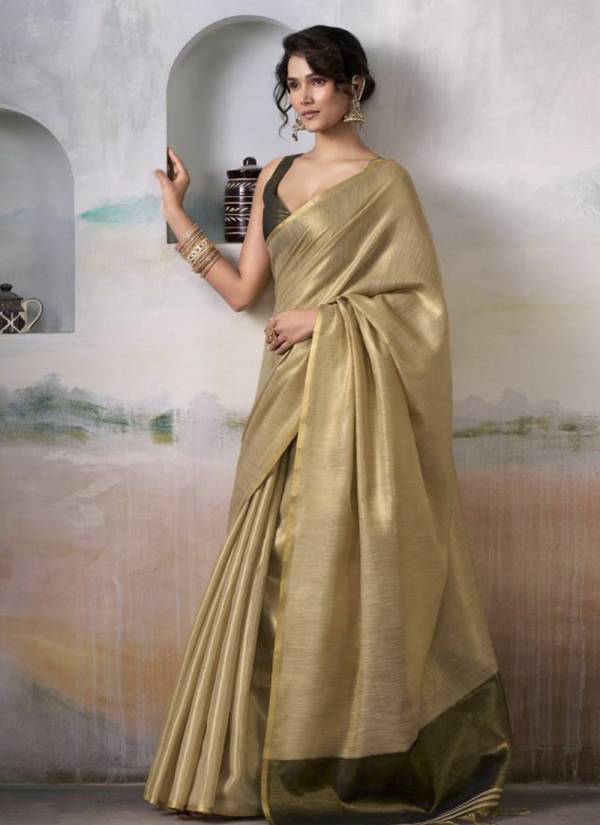 Silver Grey Zari Woven Pure Silk Wedding Saree