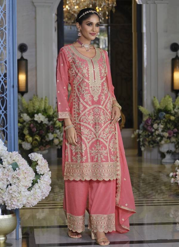 Deep Maroon Zari Woven Silk Blend Lawn Pakistani Suit