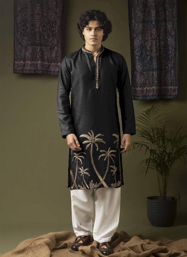 Teal Blue Stone Work Satin Mens Waistcoat Set