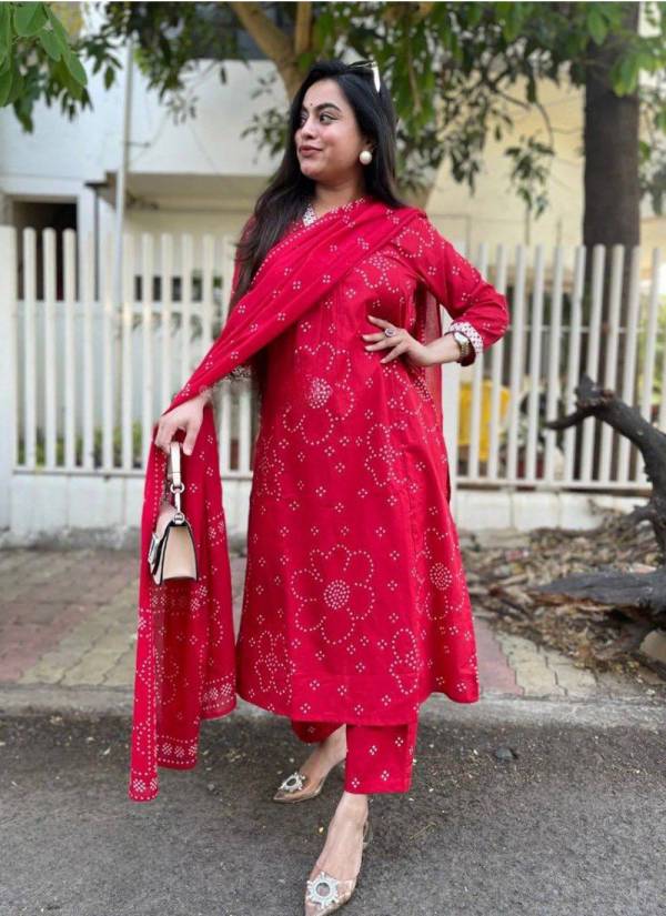 Rani Pink Stone Work Art Silk 2 Piece Pakistani Suit