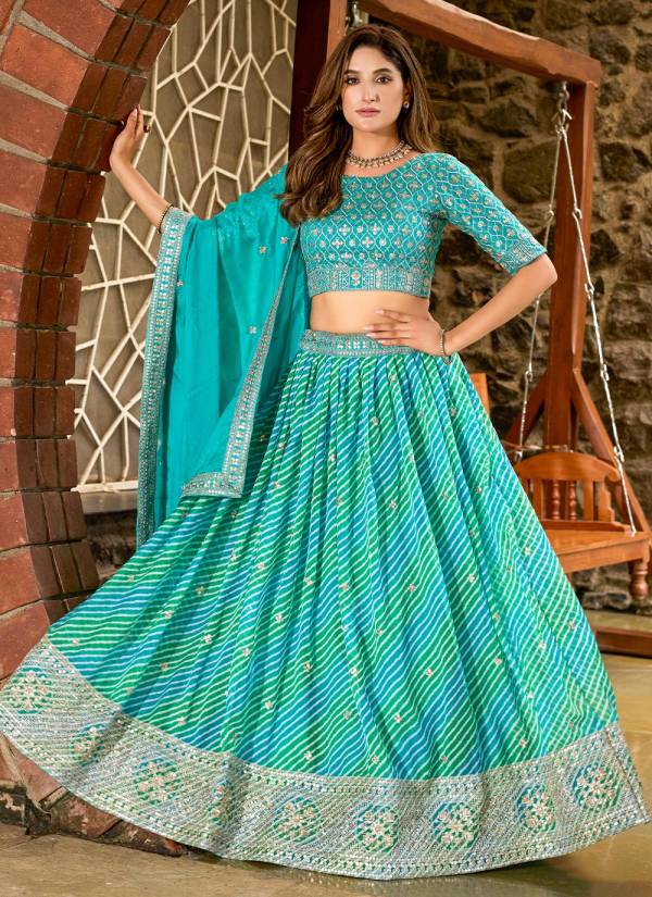 Rani Pink Sequence Work Organza Designer Lehenga