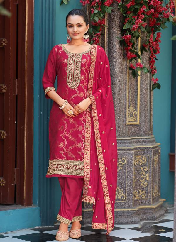 Olive Green Stone Work Cotton Silk Designer Suit Set