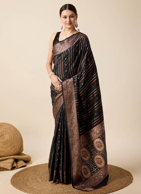 Mustard Yellow Thread Embroidered Chiffon Silk Saree