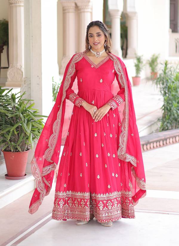 Turquoise Zardozi Embellished Tissue Indo Western Gown