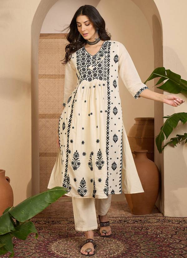 Silver Grey Hand Block Printed Chiffon Georgette Kurti