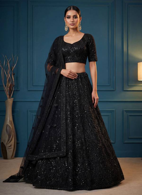 Classic Beige Zardozi Embellished Georgette Lehenga Choli