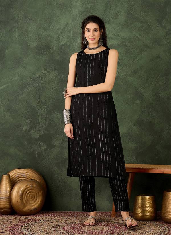 Coral Peach Stone Work Viscose Rayon Kurti