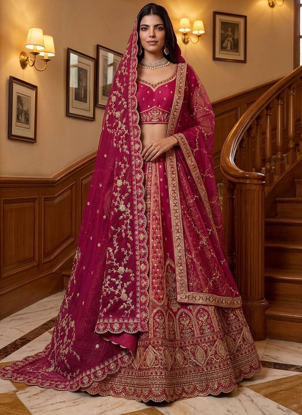 Burnt Orange Gota Patti Tissue Silk Designer Lehenga