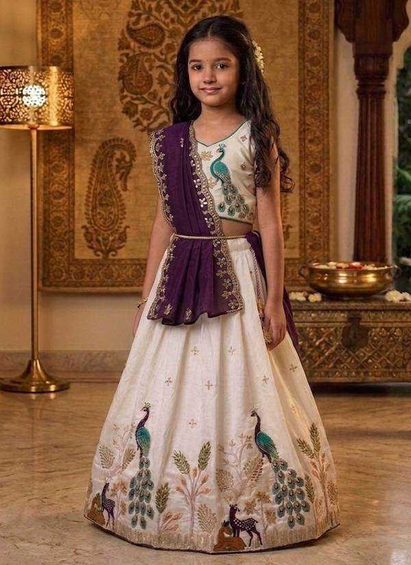 Coral Peach Sequence Work Velvet Lehenga Choli