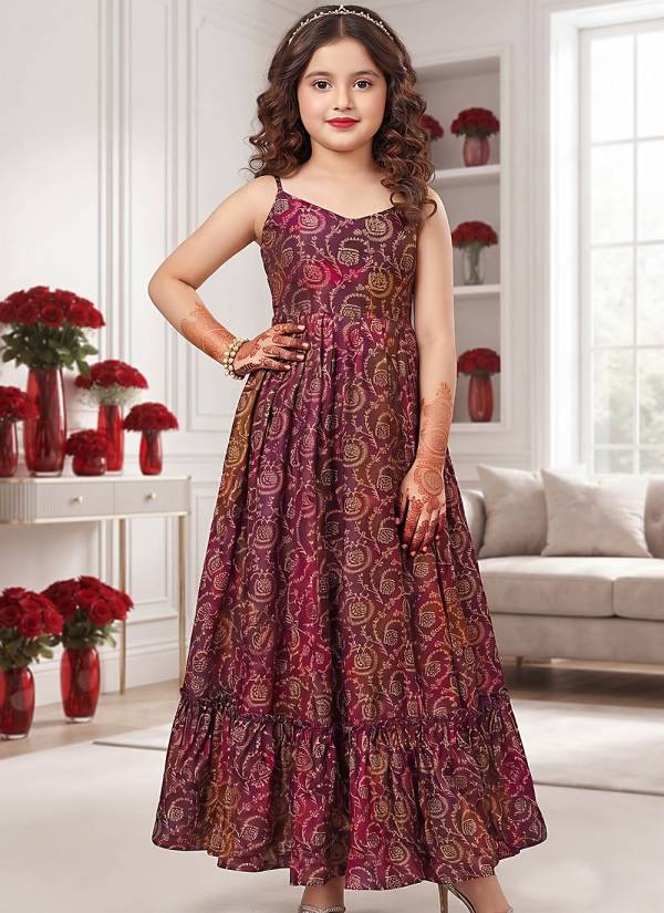 Purple Velvet Gota Patti Velvet Anarkali Gown