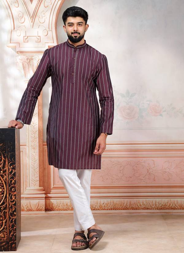 Olive Green Zari Woven Chanderi Mens Shirt