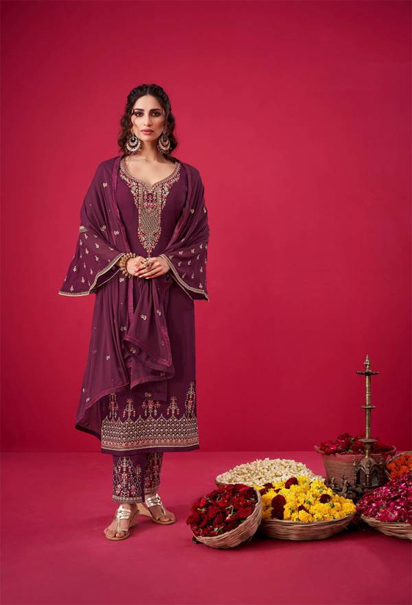 Rani Pink Hand Block Printed Art Silk Jaipuri Suit