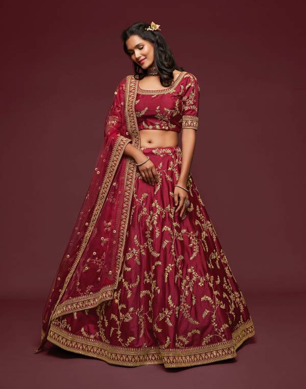 Off White Gota Patti Tissue Silk Bridal Lehenga