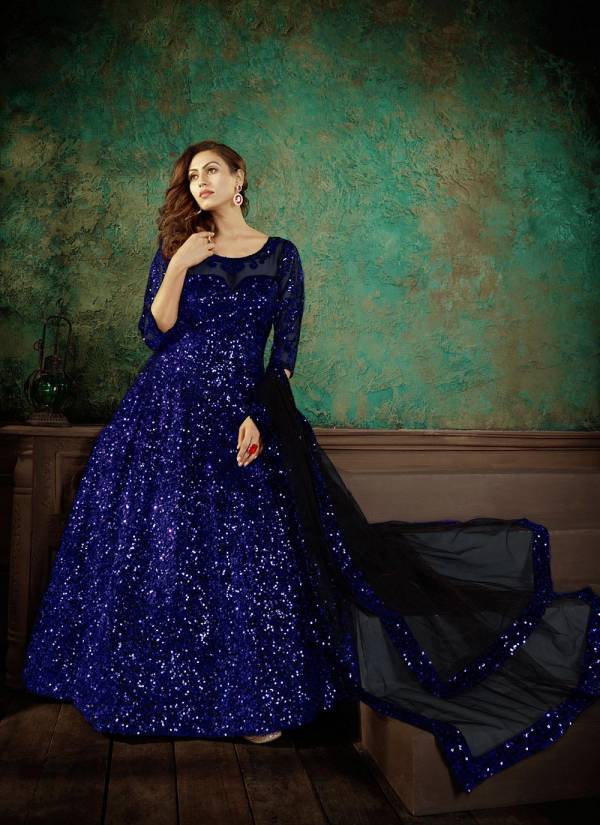 Wine Red Zardozi Embellished Georgette Party Wear Gown