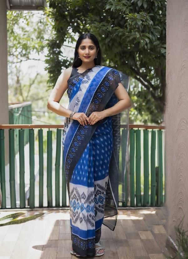 Lavender Resham Thread Pure Silk Georgette Saree