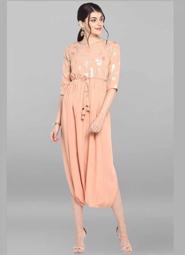 Rani Pink Thread Embroidered Muslin Georgette Kurti