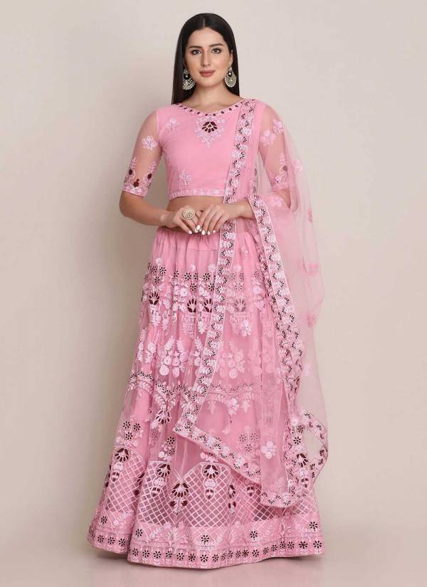 Off White Digital Printed Brocade Indo Western Lehenga