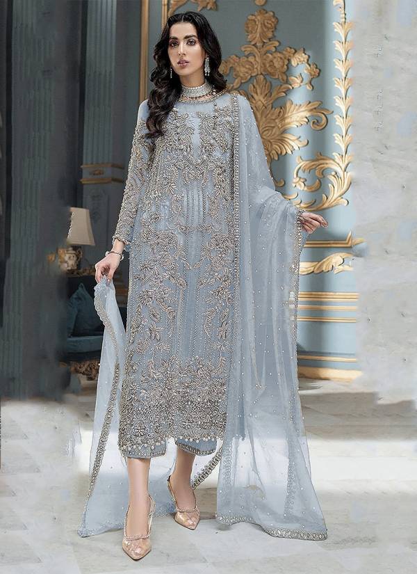 Fuchsia Thread Embroidered Cotton Silk 3 Piece Pakistani Suit