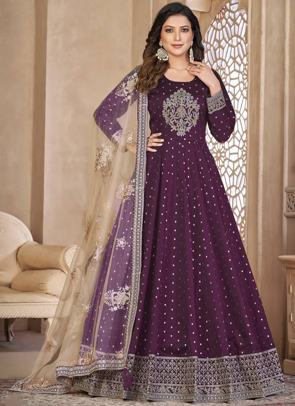 Powder Blue Stone Work Cotton Silk Printed Suit