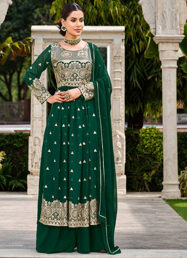 Magenta Stone Work Cotton Silk Salwar Kameez Suit