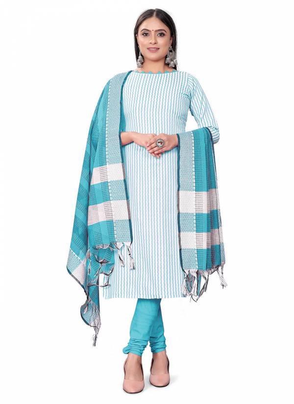 Royal Blue Stone Work Cotton Silk Punjabi Suit