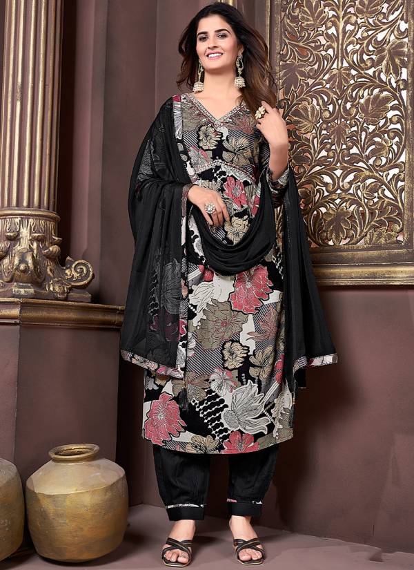 Teal Blue Zari Woven Silk Blend 3 Piece Pakistani Suit