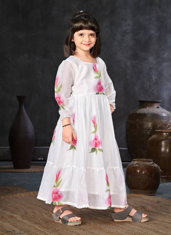 Blush Pink Hand Block Printed Viscose Georgette Kurti